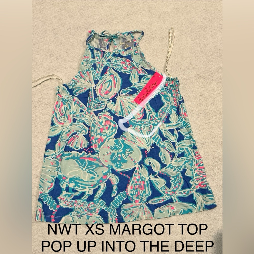 NWT XS LILLY PULITZER MARGOT TANK pop up into the deep